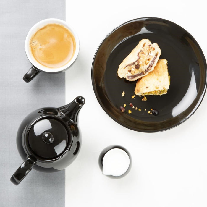 Olympia Café Teapot Black 450ml (2 Pack) Olympia