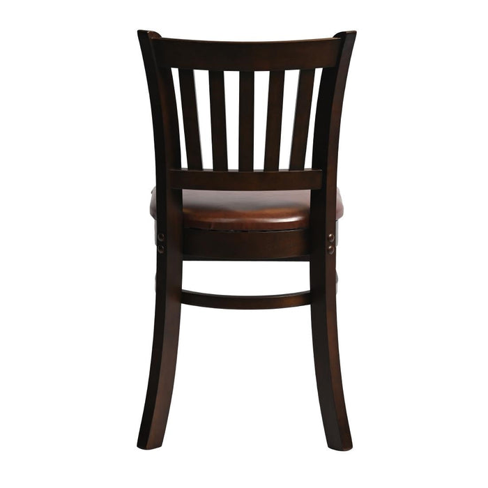 Manhattan Dining Chair in Dark Walnut with Bison Espresso Seat (2 Pack) Everyday