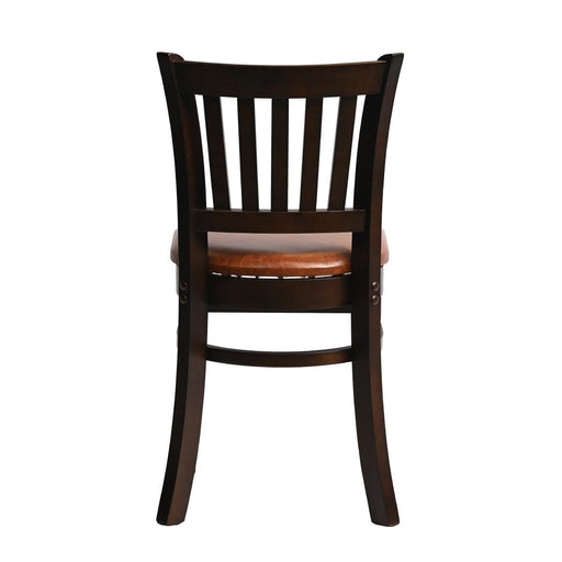 Manhattan Dining Chair in Dark Walnut with Bison Tan Seat (2 Pack) Everyday