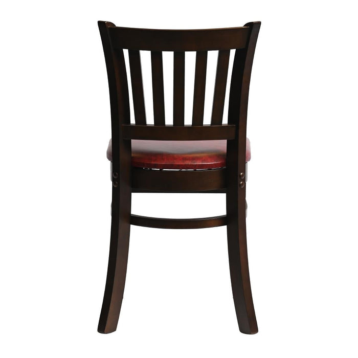 Manhattan Dining Chair in Dark Walnut with Bison Bordeaux Seat (2 Pack) Everyday