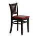 Manhattan Dining Chair in Dark Walnut with Bison Bordeaux Seat (2 Pack) Everyday