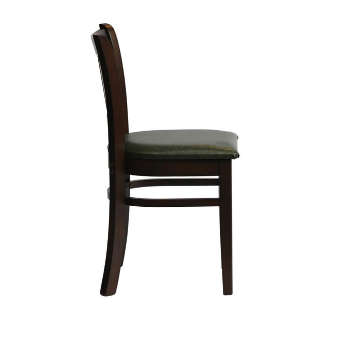 Manhattan Dining Chair in Dark Walnut with Bison Cedar Seat (2 Pack) Everyday