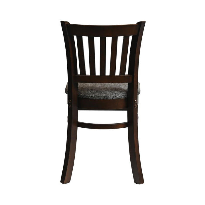 Manhattan Dining Chair in Dark Walnut with Shetland Smoke Seat (2 Pack) Everyday