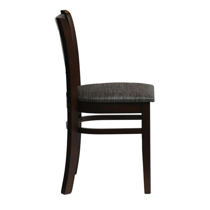 Manhattan Dining Chair in Dark Walnut with Shetland Smoke Seat (2 Pack) Everyday