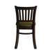 Manhattan Dining Chair in Dark Walnut with Shetland Forest Seat (2 Pack) Everyday