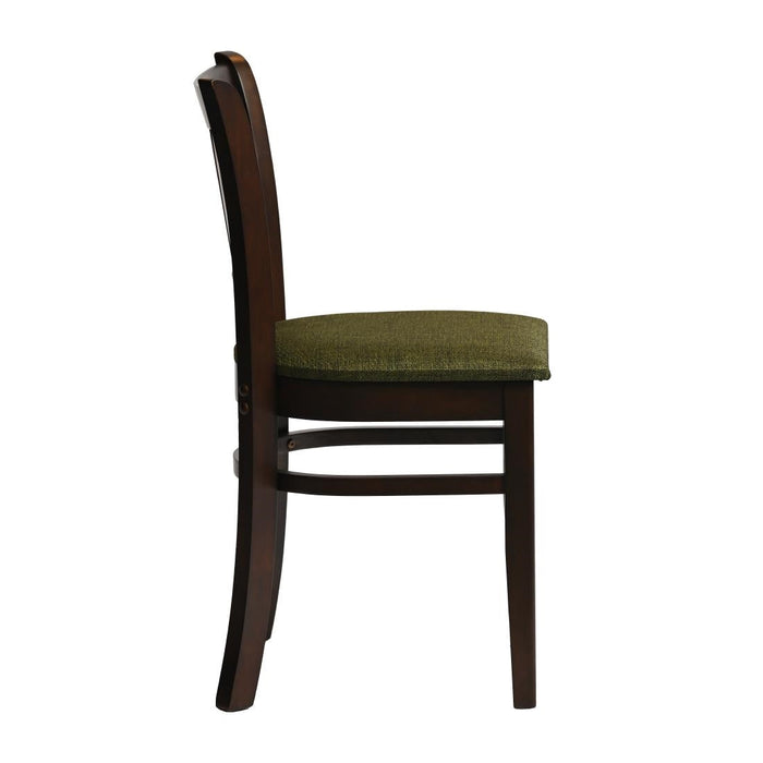 Manhattan Dining Chair in Dark Walnut with Shetland Forest Seat (2 Pack) Everyday