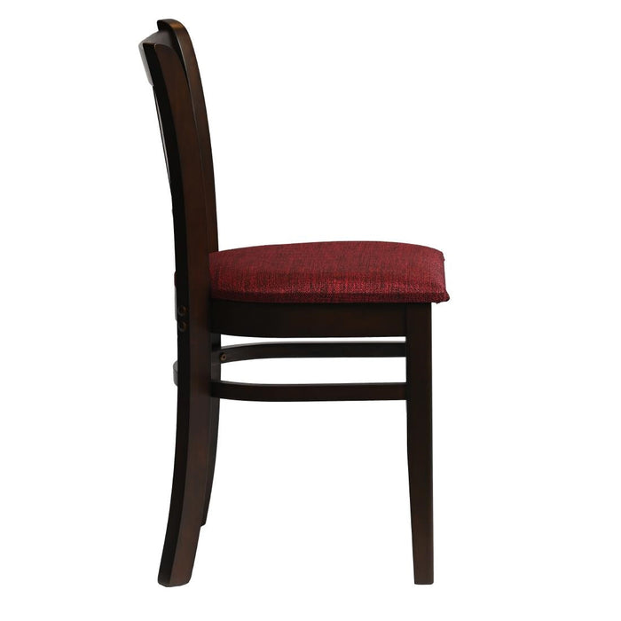 Manhattan Dining Chair in Dark Walnut with Shetland Scarlett Seat (2 Pack) Everyday