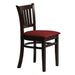 Manhattan Dining Chair in Dark Walnut with Shetland Scarlett Seat (2 Pack) Everyday