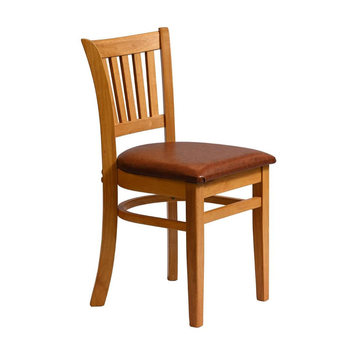 Manhattan Dining Chair in Soft Oak with Bison Tan Seat (2 Pack) Everyday