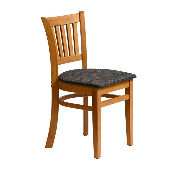 Manhattan Dining Chair in Soft Oak with Shetland Smoke Seat (2 Pack) Everyday