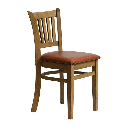 Manhattan Dining Chair in Weathered Oak with Bison Tan Seat (2 Pack) Everyday
