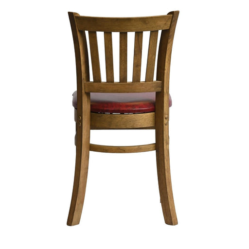 Manhattan Dining Chair in Weathered Oak with Bison Bordeaux Seat (2 Pack) Everyday