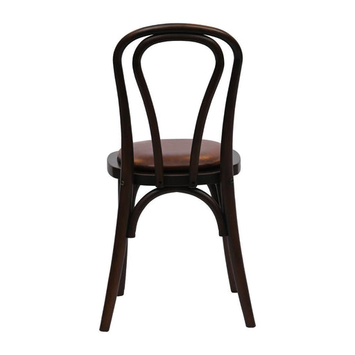Hoop Back Dining Chair in Dark Walnut with Bison Espresso Seat (2 Pack) Everyday