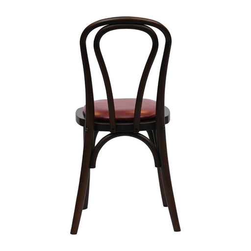 Hoop Back Dining Chair in Dark Walnut with Bison Bordeaux Seat (2 Pack) Everyday