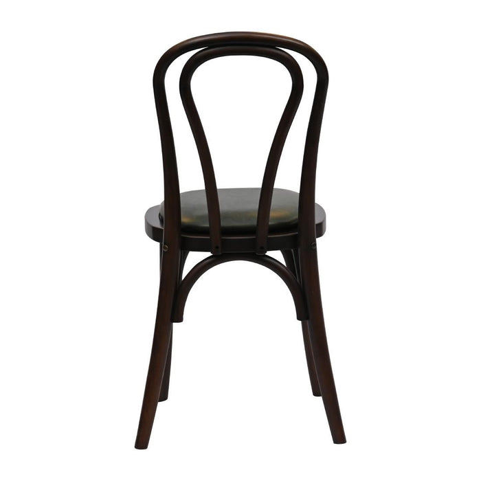 Hoop Back Dining Chair in Dark Walnut with Bison Cedar Seat (2 Pack) Everyday