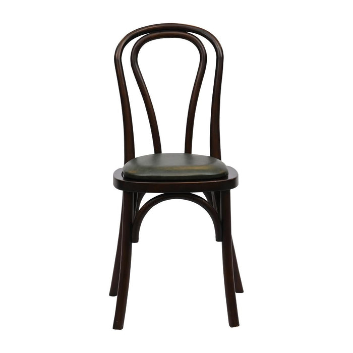Hoop Back Dining Chair in Dark Walnut with Bison Cedar Seat (2 Pack) Everyday