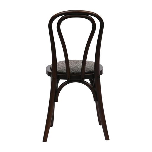 Hoop Back Dining Chair in Dark Walnut with Shetland Smoke Seat (2 Pack) Everyday