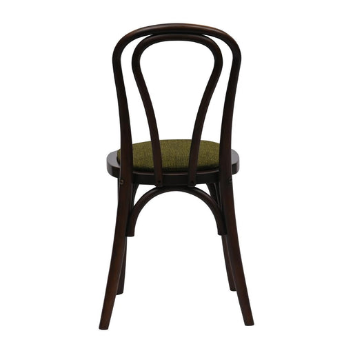 Hoop Back Dining Chair in Dark Walnut with Shetland Forest Seat (2 Pack) Everyday
