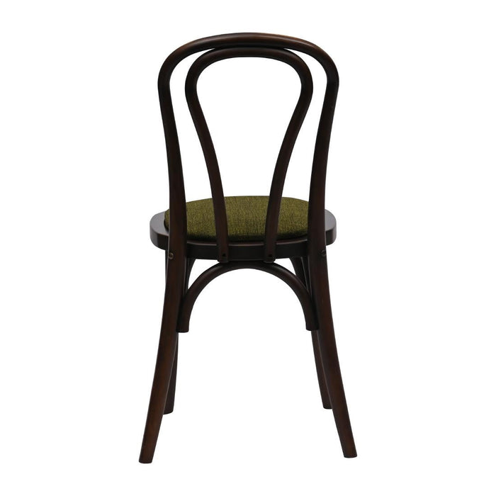 Hoop Back Dining Chair in Dark Walnut with Shetland Forest Seat (2 Pack) Everyday