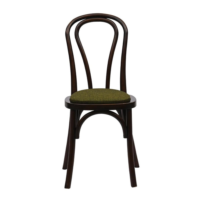 Hoop Back Dining Chair in Dark Walnut with Shetland Forest Seat (2 Pack) Everyday