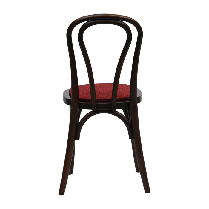 Hoop Back Dining Chair in Dark Walnut with Shetland Scarlett Seat (2 Pack) Everyday