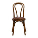 Hoop Back Dining Chair in Weathered Oak with Bison Espresso Seat (2 Pack) Everyday