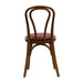 Hoop Back Dining Chair in Weathered Oak with Bison Bordeaux Seat (2 Pack) Everyday