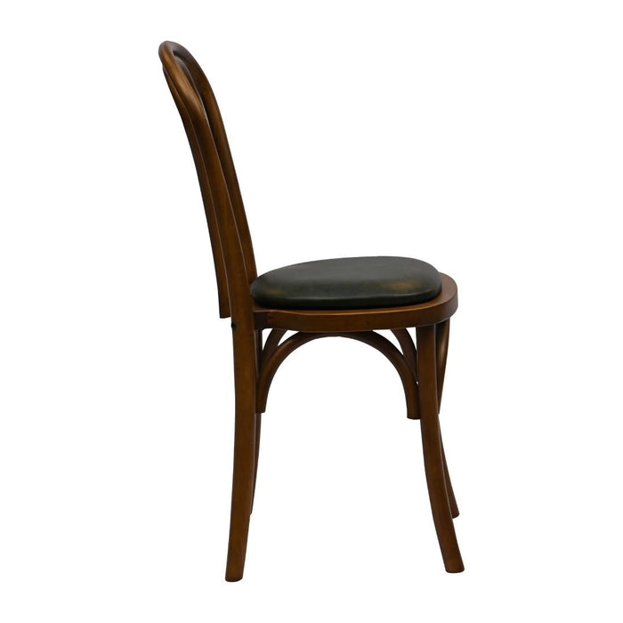 Hoop Back Dining Chair in Weathered Oak with Bison Cedar Seat (2 Pack) Everyday