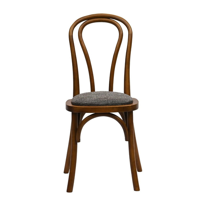 Hoop Back Dining Chair in Weathered Oak with Shetland Smoke Seat (2 Pack) Everyday