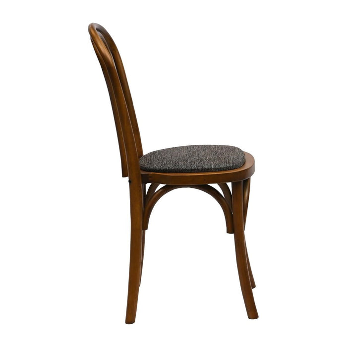 Hoop Back Dining Chair in Weathered Oak with Shetland Smoke Seat (2 Pack) Everyday