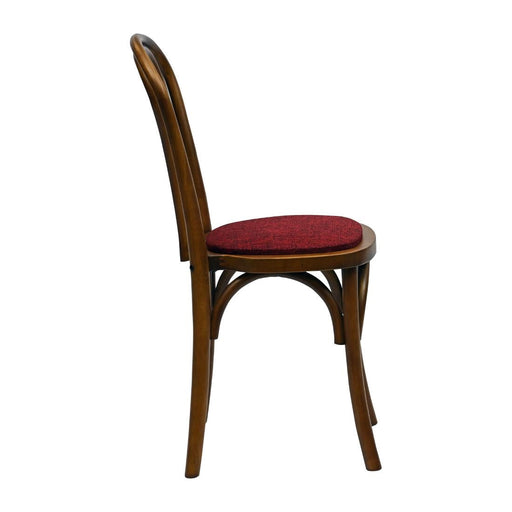 Hoop Back Dining Chair in Weathered Oak with Shetland Scarlett Seat (2 Pack) Everyday