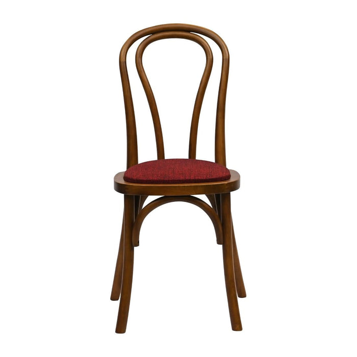 Hoop Back Dining Chair in Weathered Oak with Shetland Scarlett Seat (2 Pack) Everyday
