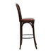 Hoop Back Bar Chair in Dark Walnut with Bison Espresso Seat Everyday