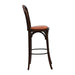 Hoop Back Bar Chair in Dark Walnut with Bison Tan Seat Everyday
