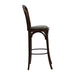 Hoop Back Bar Chair in Dark Walnut with Bison Cedar Seat Everyday