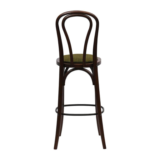 Hoop Back Bar Chair in Dark Walnut with Shetland Forest Seat Everyday