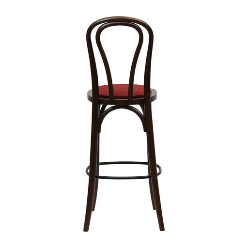 Hoop Back Bar Chair in Dark Walnut with Shetland Scarlett Seat Everyday