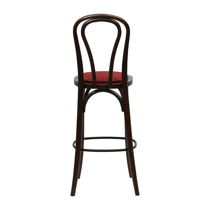 Hoop Back Bar Chair in Dark Walnut with Shetland Scarlett Seat Everyday