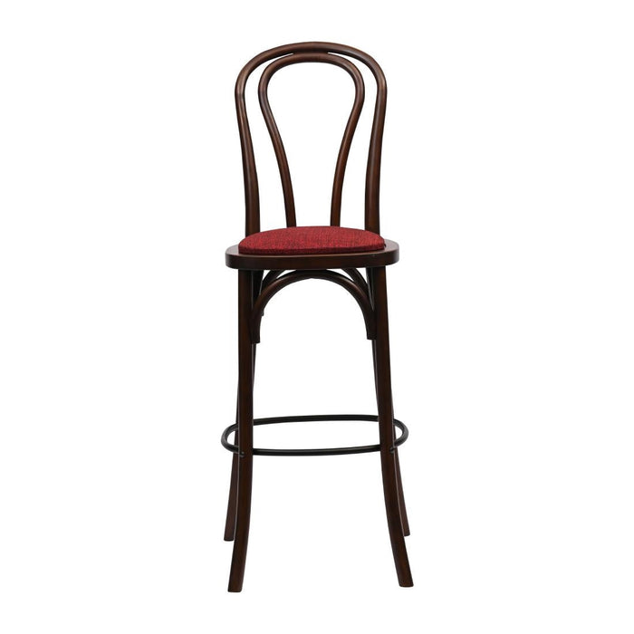 Hoop Back Bar Chair in Dark Walnut with Shetland Scarlett Seat Everyday