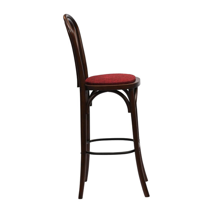 Hoop Back Bar Chair in Dark Walnut with Shetland Scarlett Seat Everyday