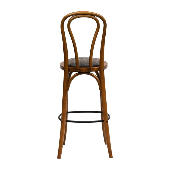 Hoop Back Bar Chair in Weathered Oak with Shetland Smoke Seat Everyday