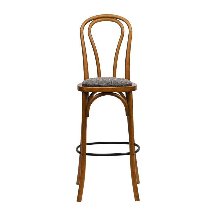 Hoop Back Bar Chair in Weathered Oak with Shetland Smoke Seat Everyday