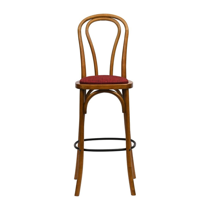 Hoop Back Bar Chair in Weathered Oak with Shetland Scarlett Seat Everyday