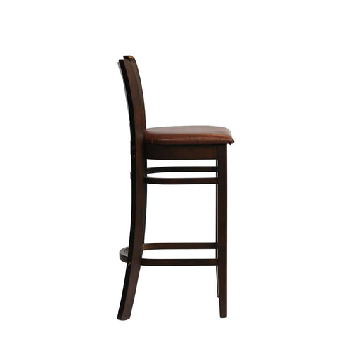Manhattan Bar Chair in Dark Walnut with Bison Espresso Seat Everyday
