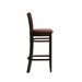 Manhattan Bar Chair in Dark Walnut with Bison Espresso Seat Everyday