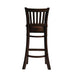 Manhattan Bar Chair in Dark Walnut with Bison Espresso Seat Everyday