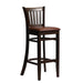 Manhattan Bar Chair in Dark Walnut with Bison Espresso Seat Everyday