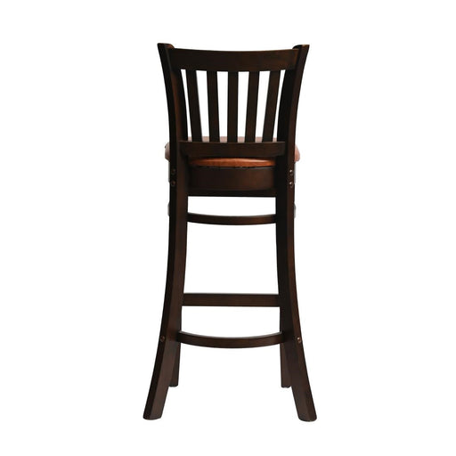 Manhattan Bar Chair in Dark Walnut with Bison Tan Seat Everyday