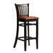 Manhattan Bar Chair in Dark Walnut with Bison Tan Seat Everyday