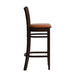 Manhattan Bar Chair in Dark Walnut with Bison Tan Seat Everyday